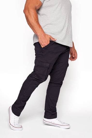 BadRhino Big & Tall Navy Blue Stretch Combat Cargo Trousers