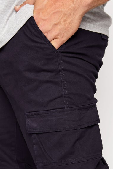 BadRhino Big & Tall Navy Blue Stretch Combat Cargo Trousers
