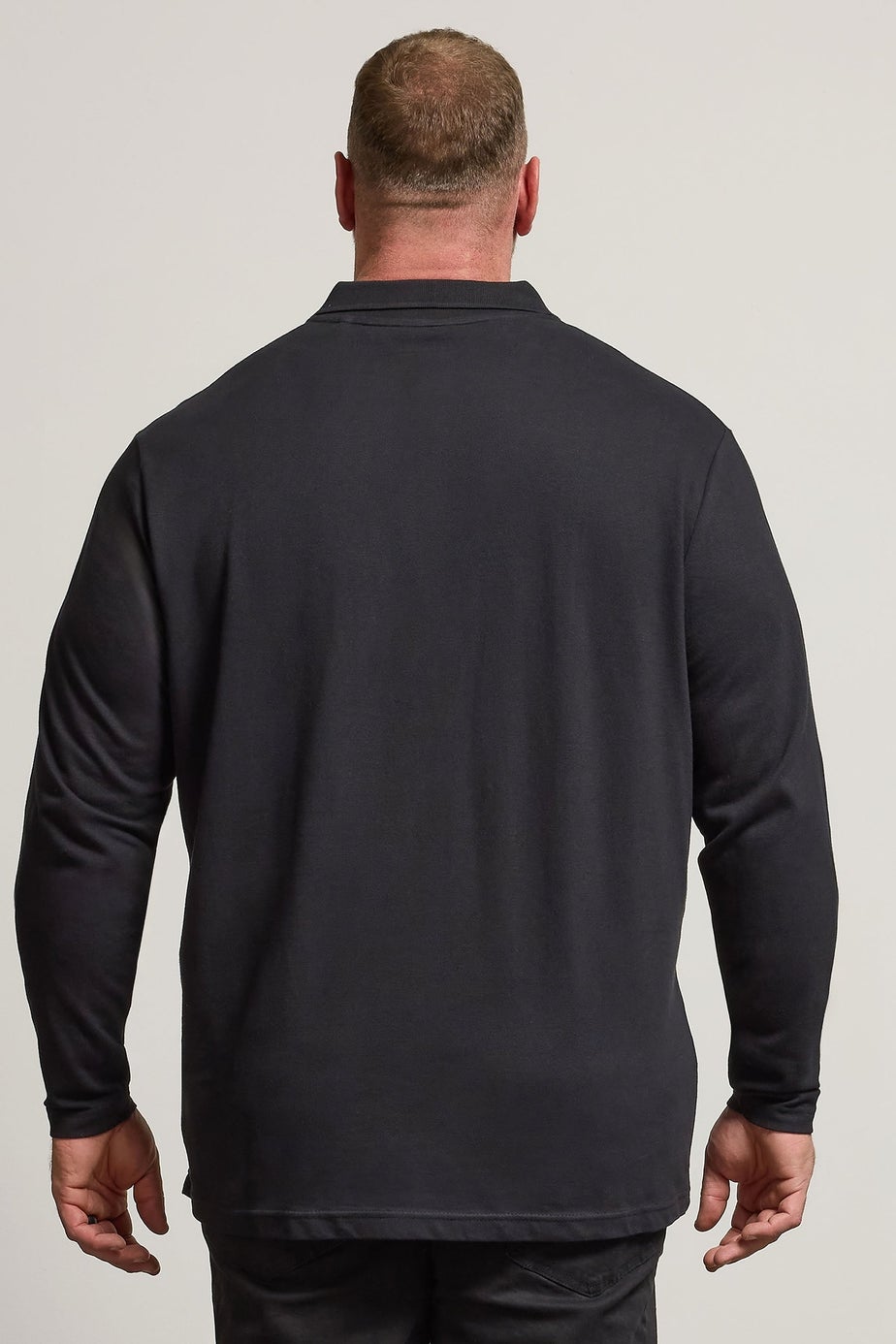 BadRhino Black Long Sleeve Core Polo Shirt