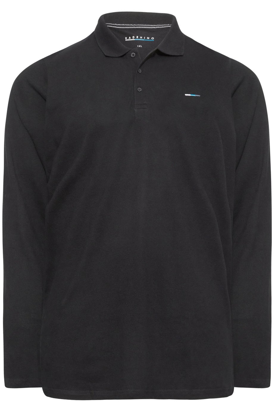 BadRhino Black Long Sleeve Core Polo Shirt