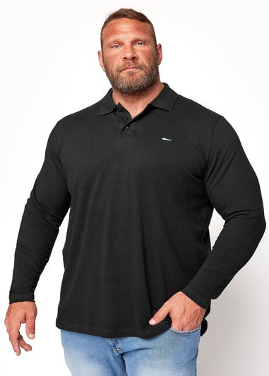 BadRhino Black Long Sleeve Core Polo Shirt