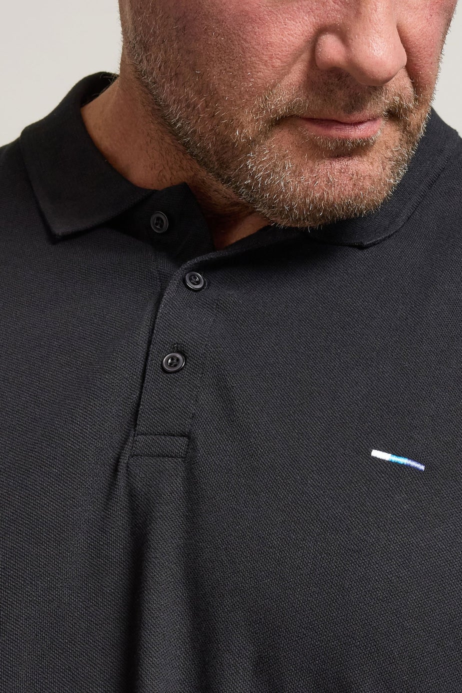 BadRhino Black Long Sleeve Core Polo Shirt