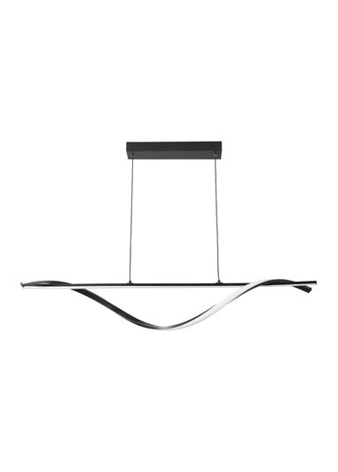 ValueLights Infinity Matte Black Twist Drop Bar Integrated LED Ceiling Light
