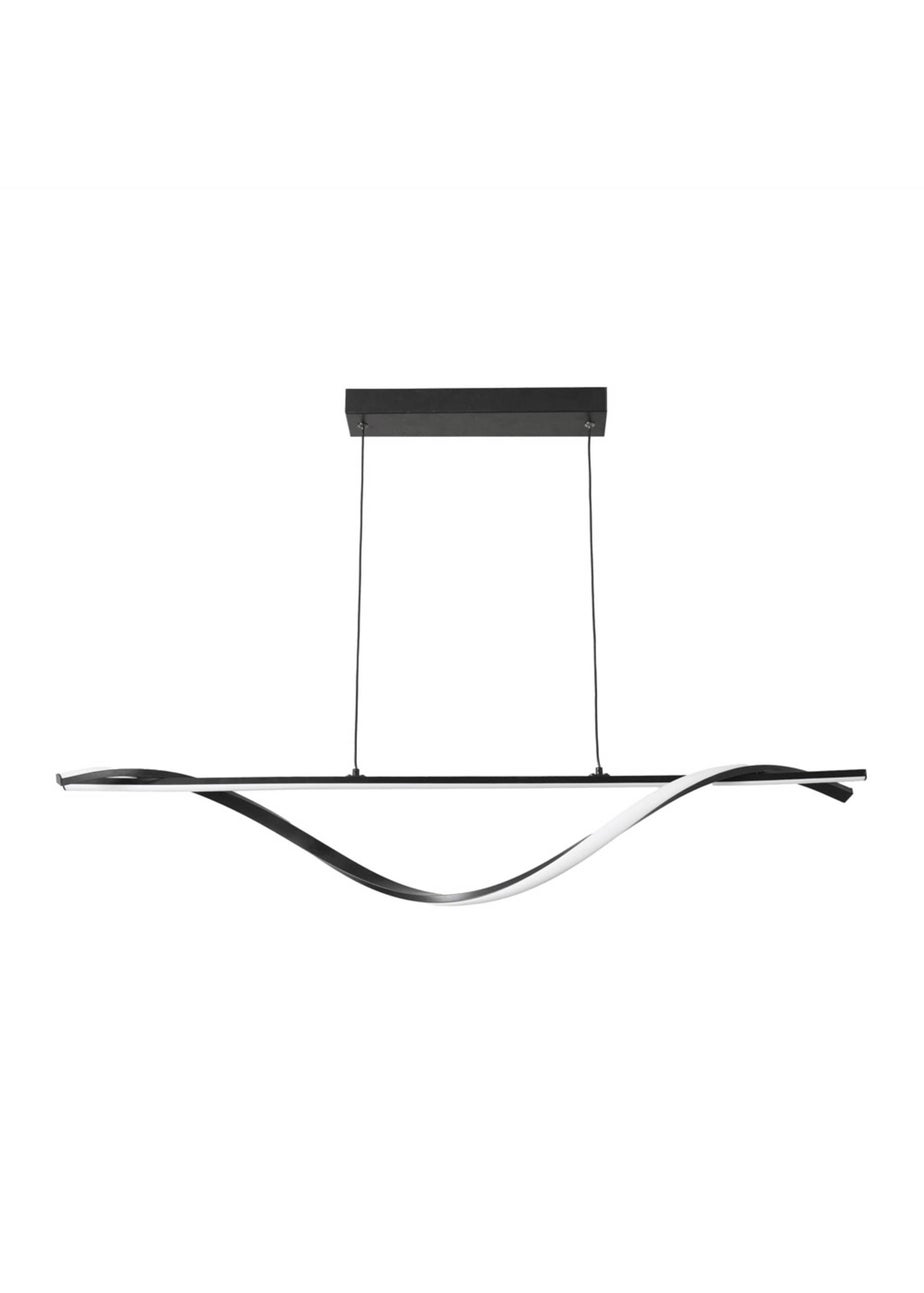 ValueLights Infinity Matte Black Twist Drop Bar Integrated LED Ceiling Light