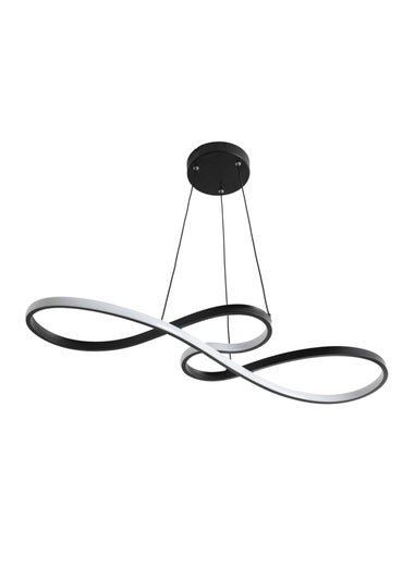ValueLights Infinity Matte Black Loop Drop Bar Integrated LED Ceiling Light