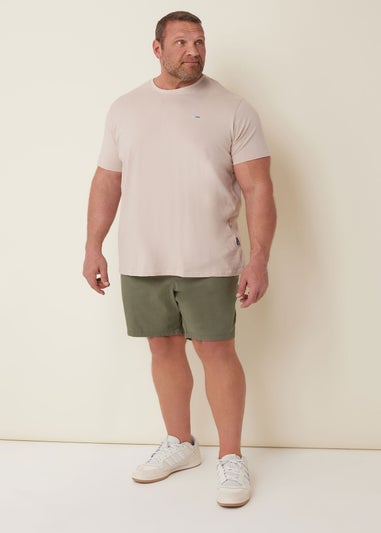 BadRhino Khaki Green Stretch Elasticated Waist Chino Shorts