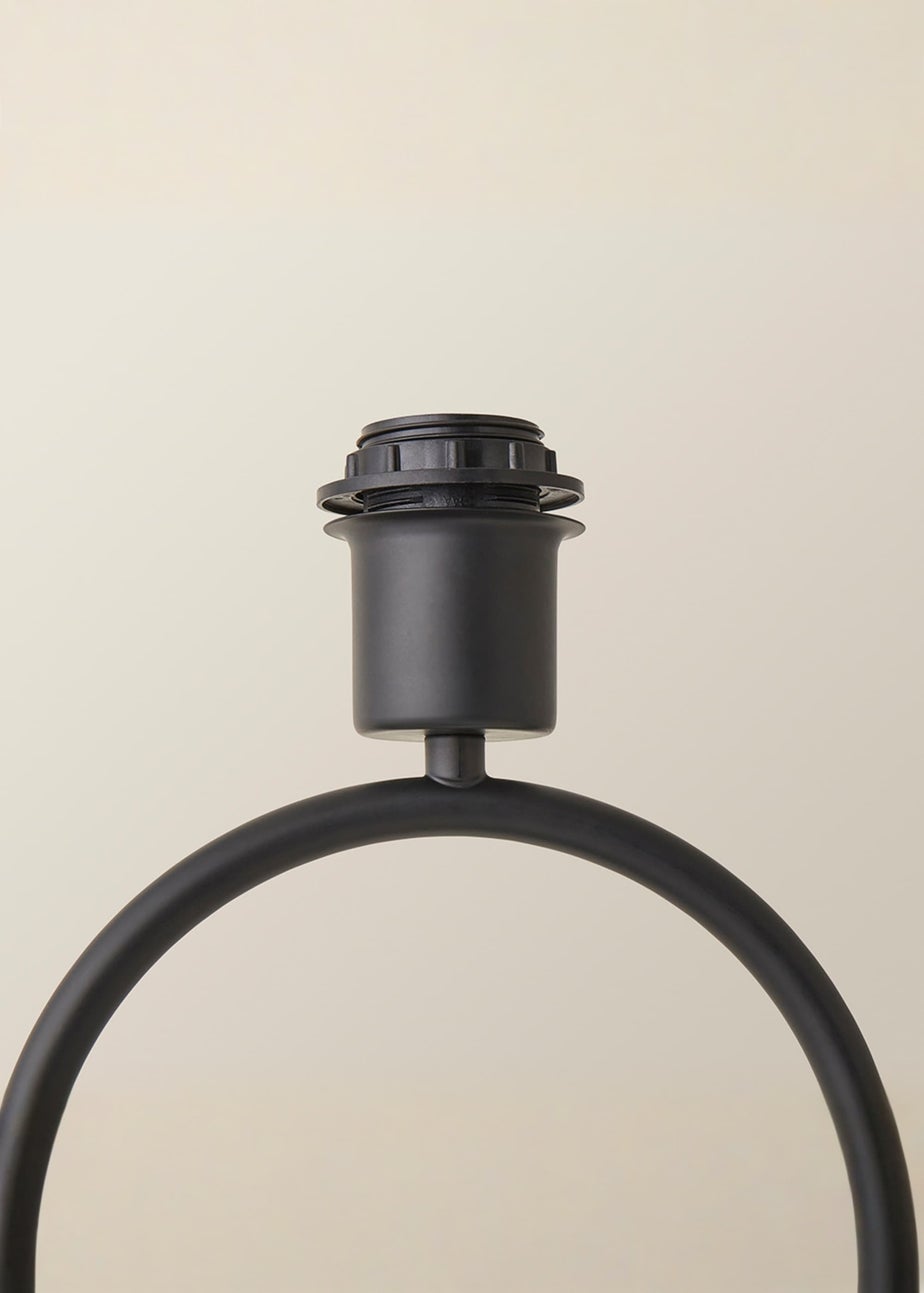 ValueLights Antonia Matte Black Metal Oval Stem Table Lamp Base