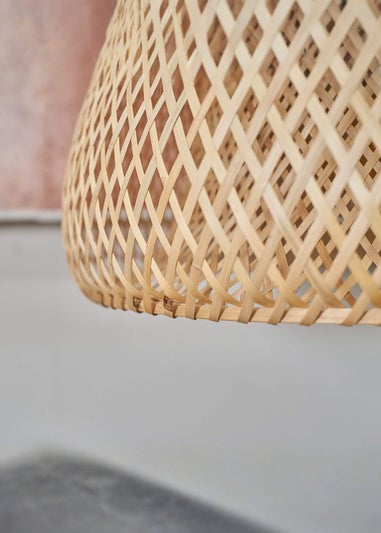 ValueLights Perugia Natural Bamboo Easy Fit Ceiling Lampshade