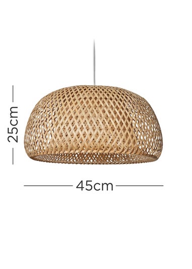 ValueLights Perugia Natural Bamboo Easy Fit Ceiling Lampshade