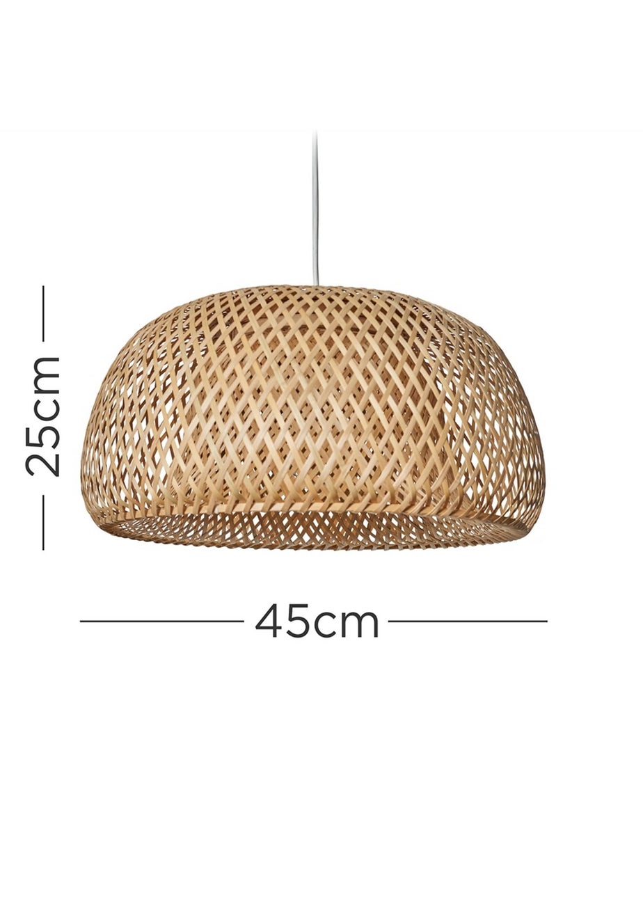 ValueLights Perugia Natural Bamboo Easy Fit Ceiling Lampshade