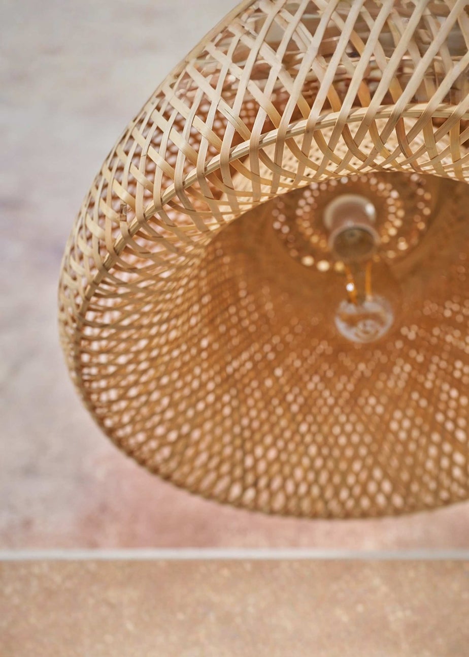 ValueLights Perugia Natural Bamboo Easy Fit Ceiling Lampshade