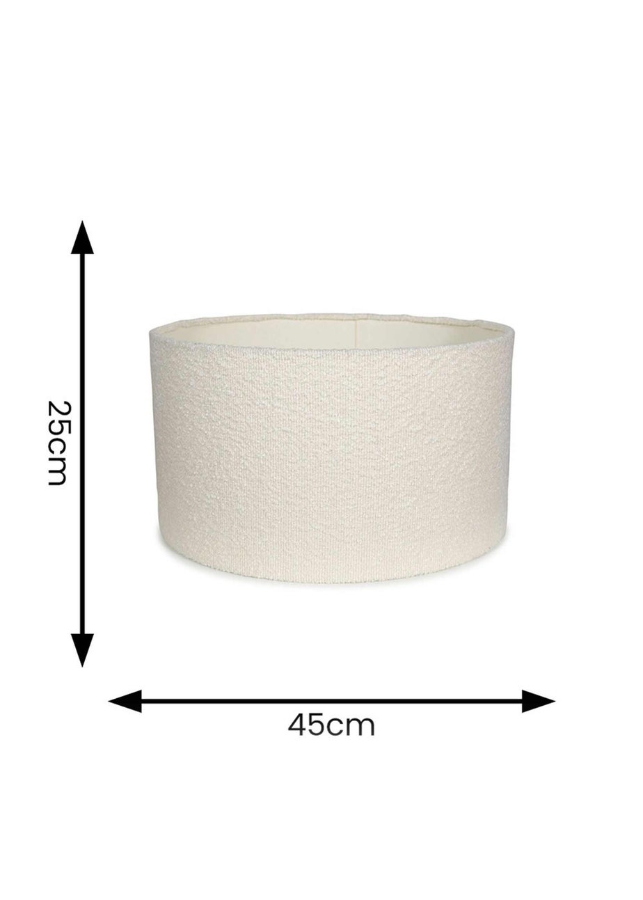 ValueLights Reni XL 45cm Cream Boucle Easy Fit Lampshade