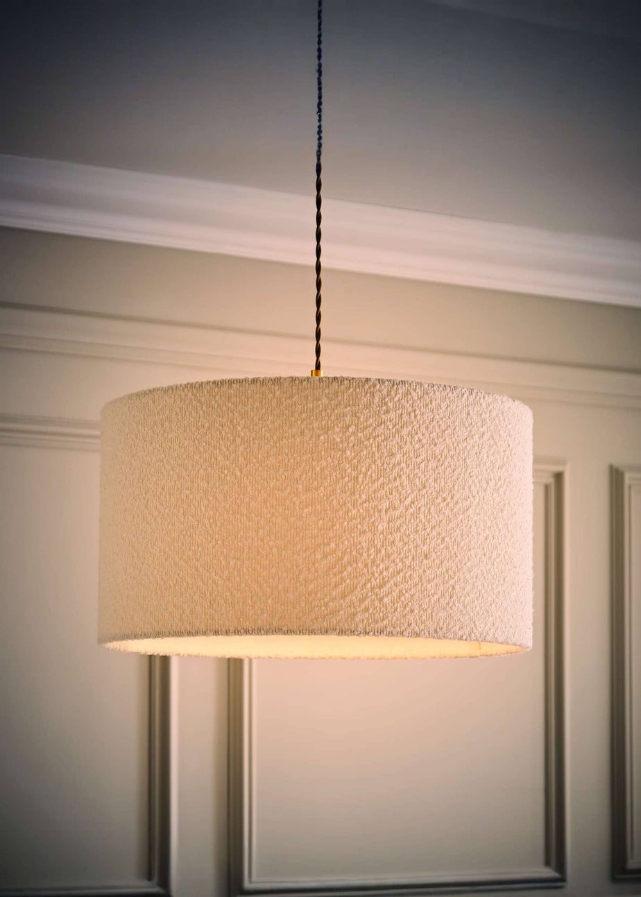 ValueLights Reni XL 45cm Cream Boucle Easy Fit Lampshade