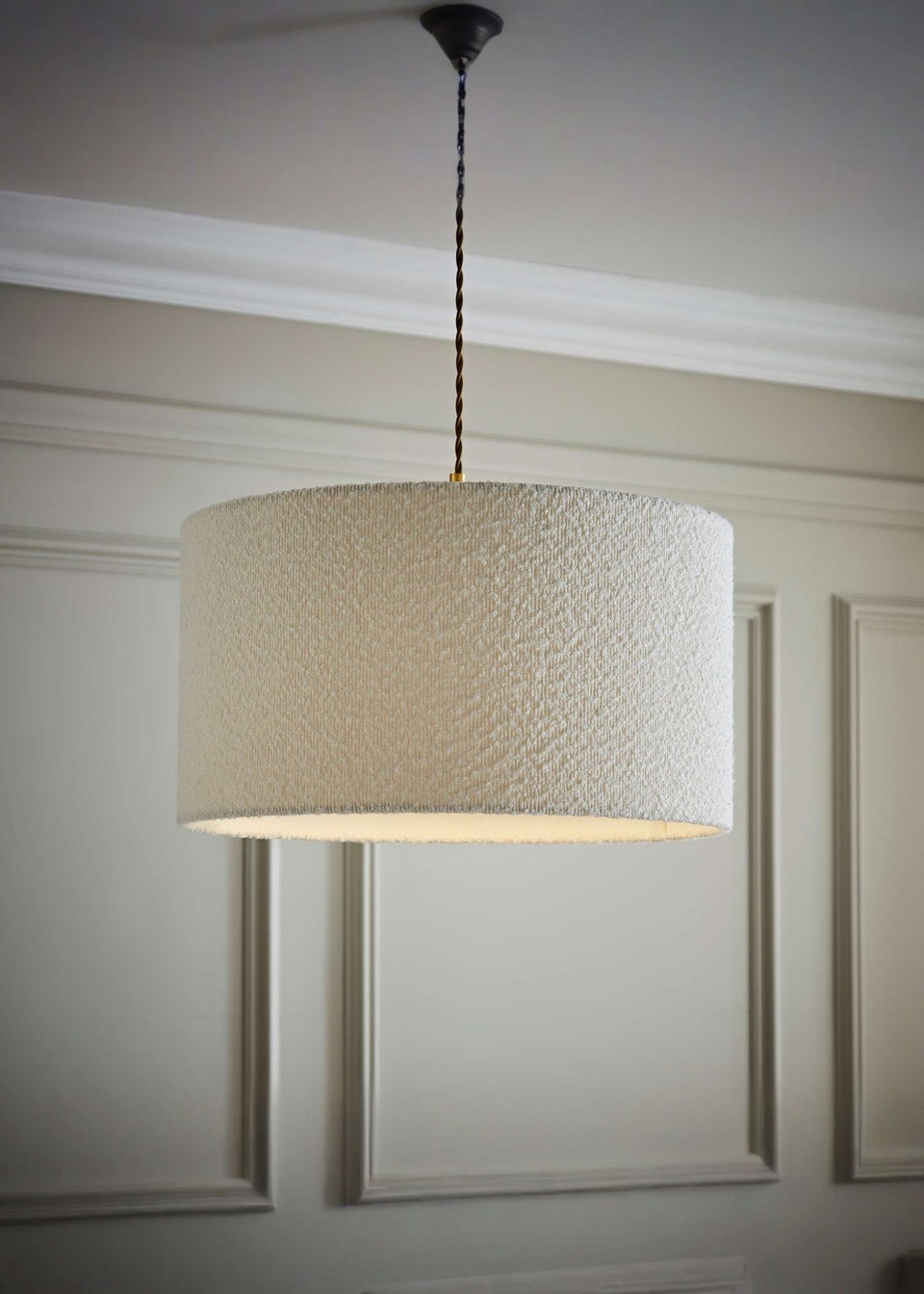 ValueLights Reni XL 45cm Cream Boucle Easy Fit Lampshade