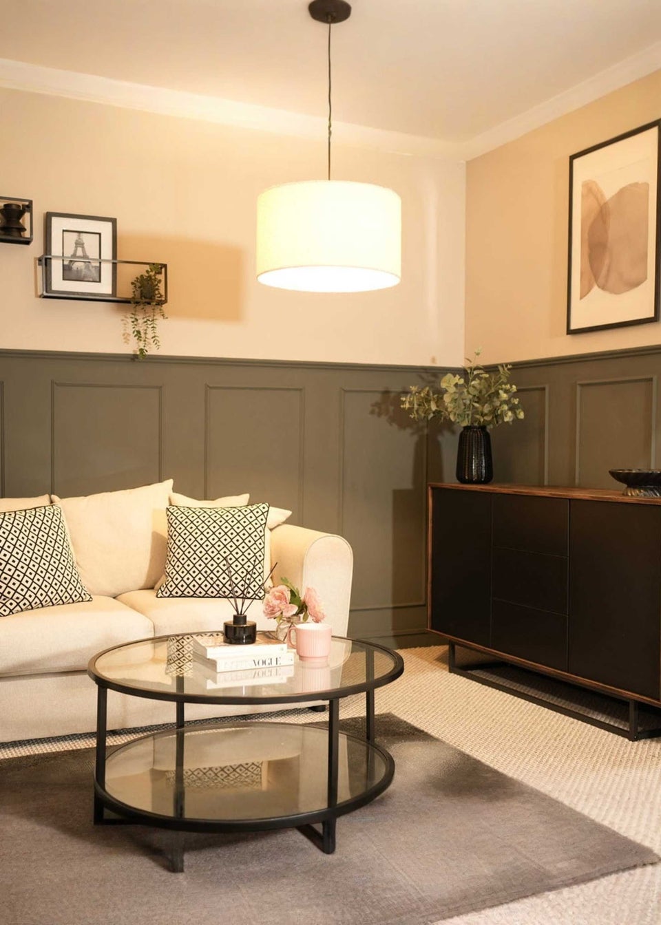 ValueLights Reni XL 45cm Cream Boucle Easy Fit Lampshade