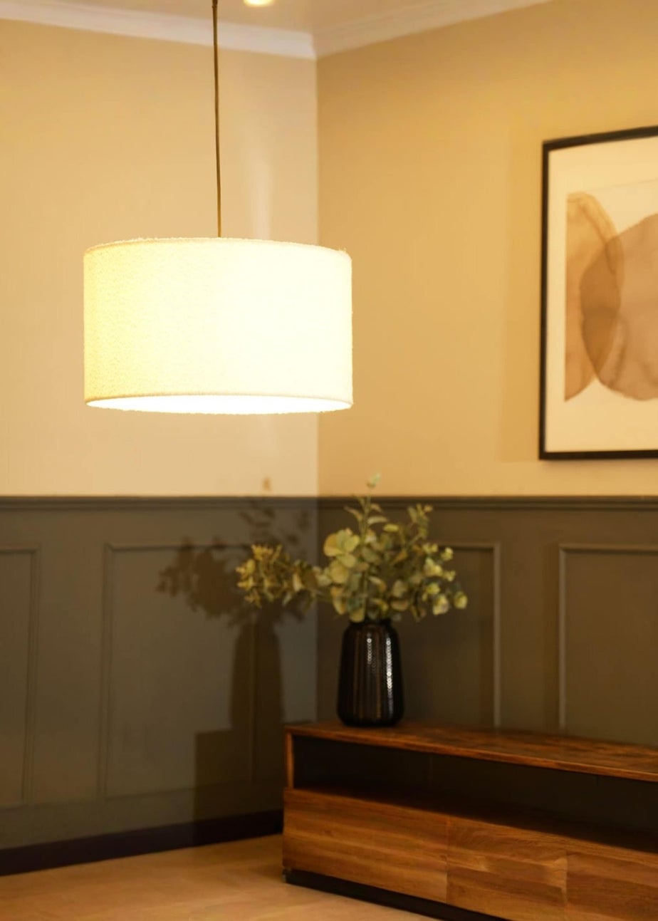 ValueLights Reni XL 45cm Cream Boucle Easy Fit Lampshade