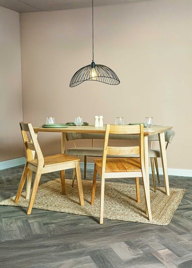 ValueLights Covelas Black Wavy Easy Fit Ceiling Lampshade