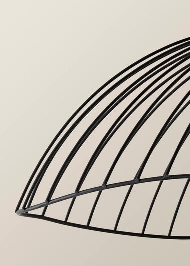 ValueLights Covelas Black Wavy Easy Fit Ceiling Lampshade