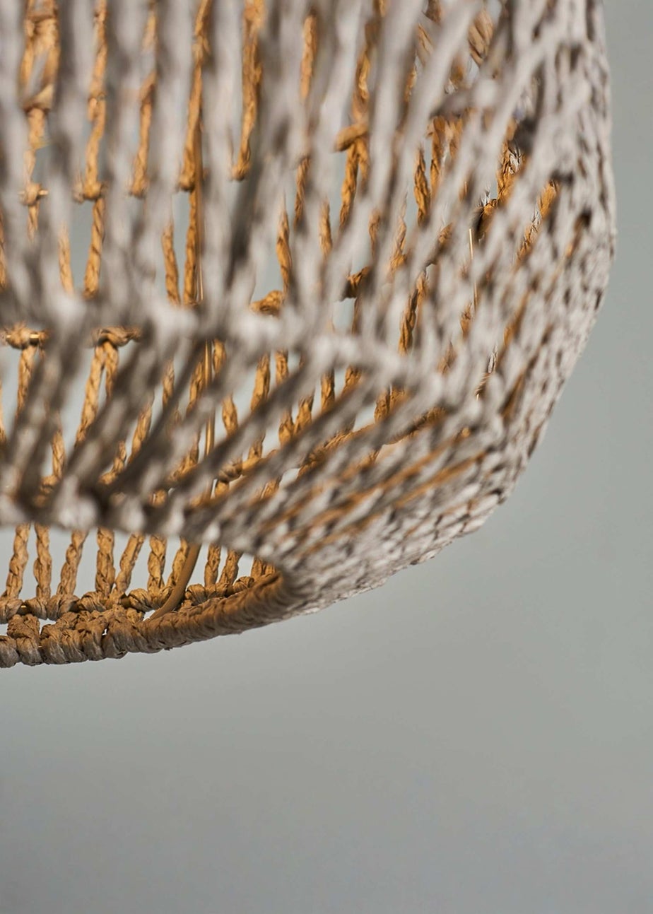 ValueLights Cabral Grey Rope Easy Fit Ceiling Lampshade