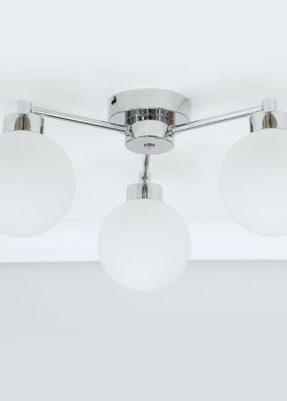 ValueLights Jonah Chrome 3 Arm Ceiling Light