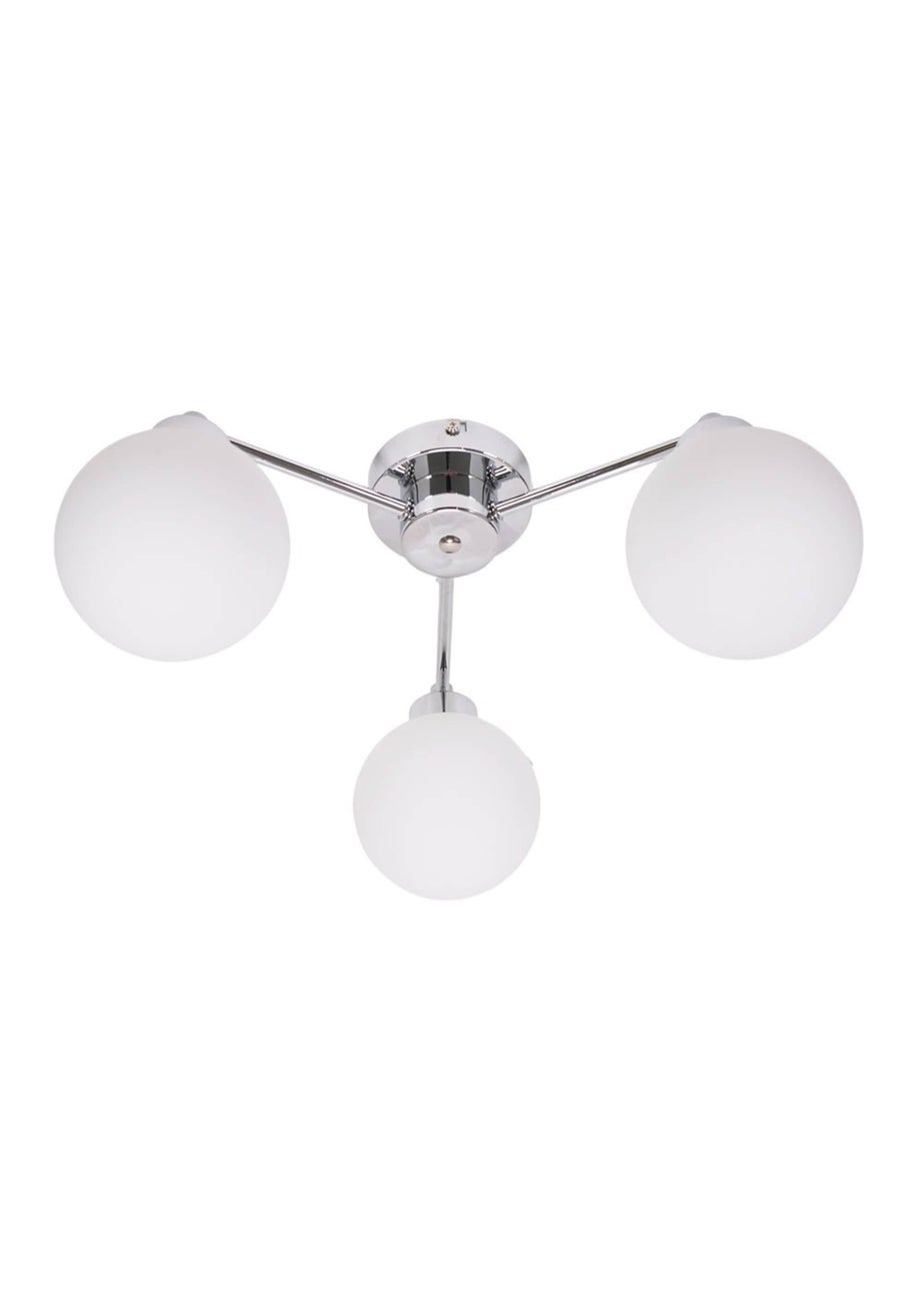 ValueLights Jonah Chrome 3 Arm Ceiling Light
