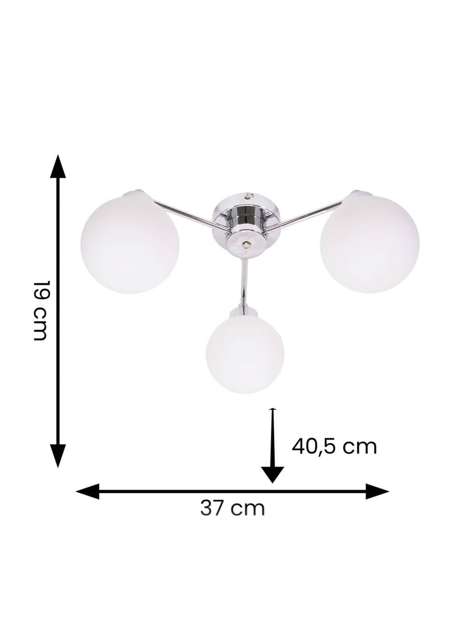 ValueLights Jonah Chrome 3 Arm Ceiling Light