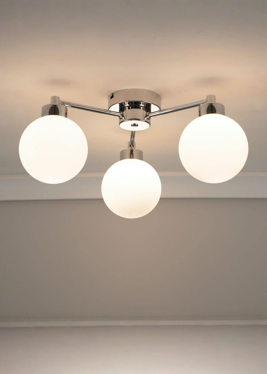 ValueLights Jonah Chrome 3 Arm Ceiling Light