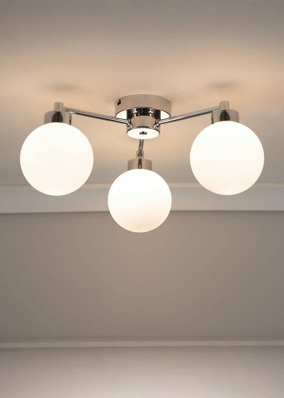 ValueLights Jonah Chrome 3 Arm Ceiling Light