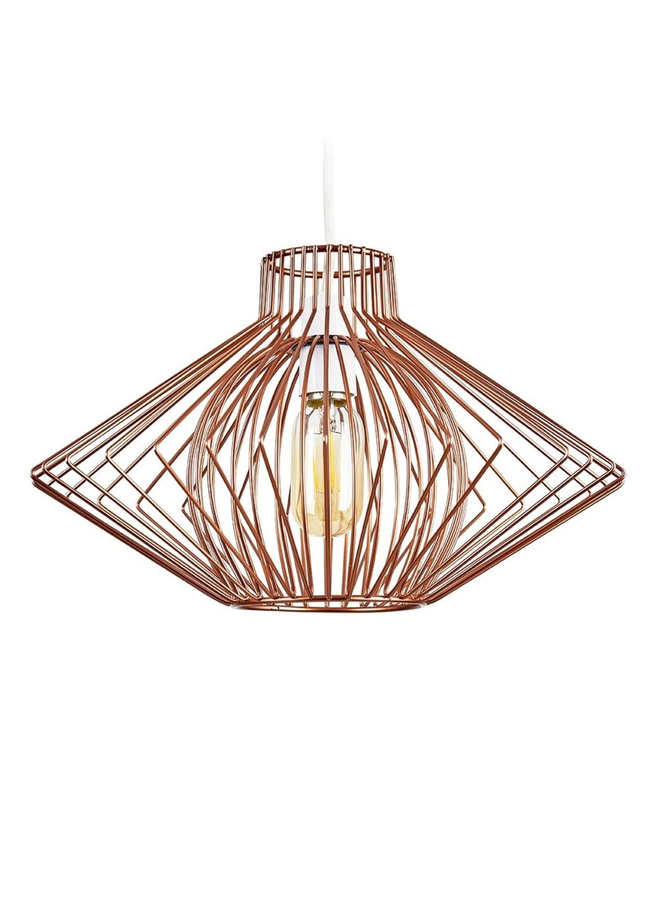 ValueLights Sinat Copper Easy Fit Ceiling Light Lampshade