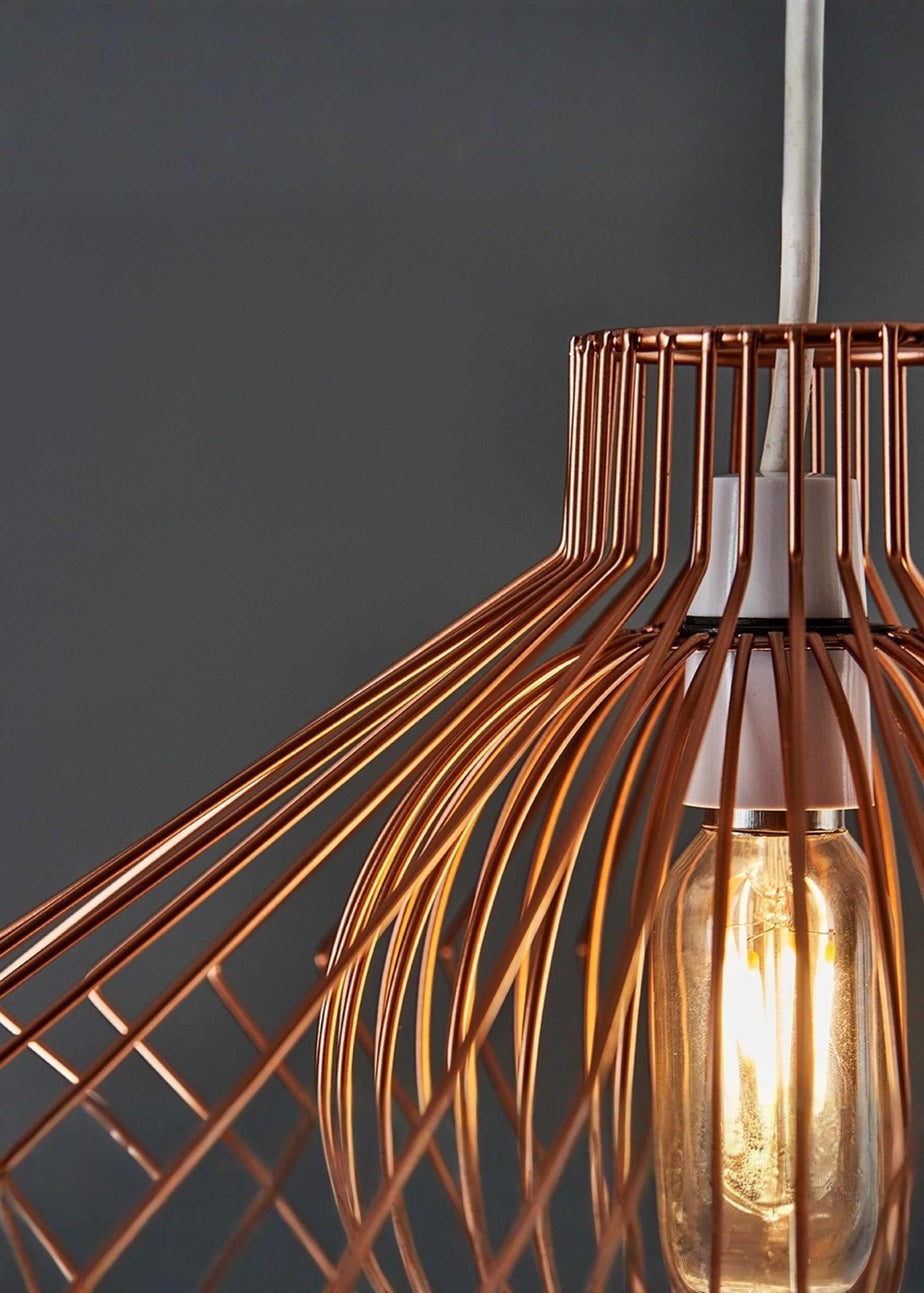 ValueLights Sinat Copper Easy Fit Ceiling Light Lampshade