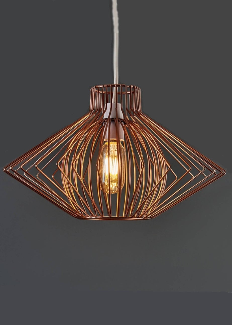 ValueLights Sinat Copper Easy Fit Ceiling Light Lampshade