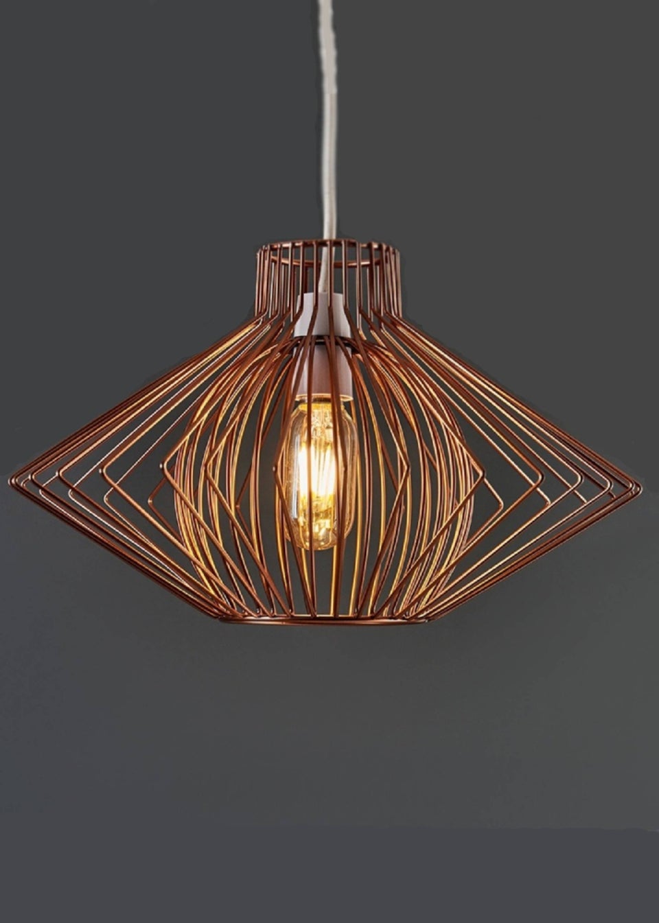 ValueLights Sinat Copper Easy Fit Ceiling Light Lampshade