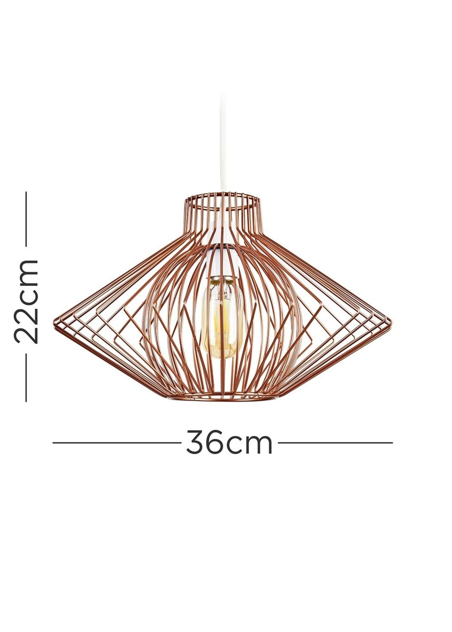 ValueLights Sinat Copper Easy Fit Ceiling Light Lampshade