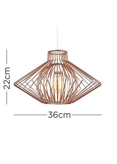 ValueLights Sinat Copper Easy Fit Ceiling Light Lampshade
