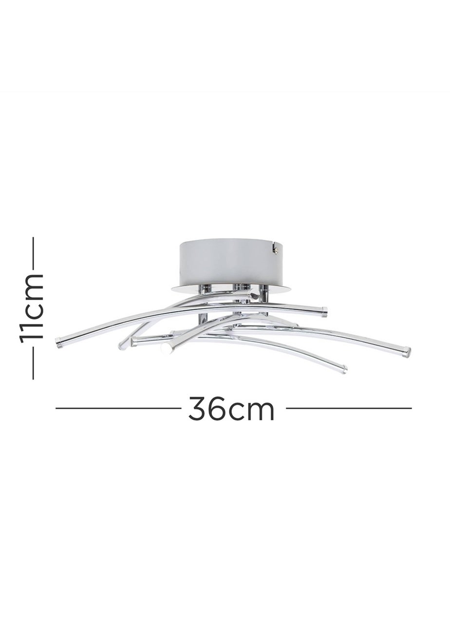 ValueLights Marais Chrome Integrated LED Ceiling Light