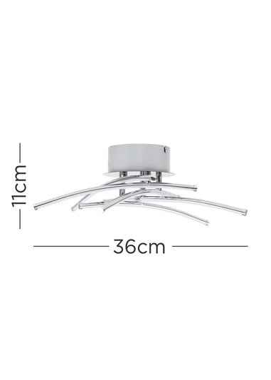 ValueLights Marais Chrome Integrated LED Ceiling Light