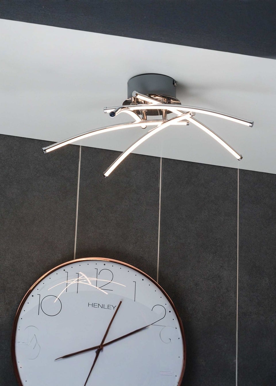 ValueLights Marais Chrome Integrated LED Ceiling Light