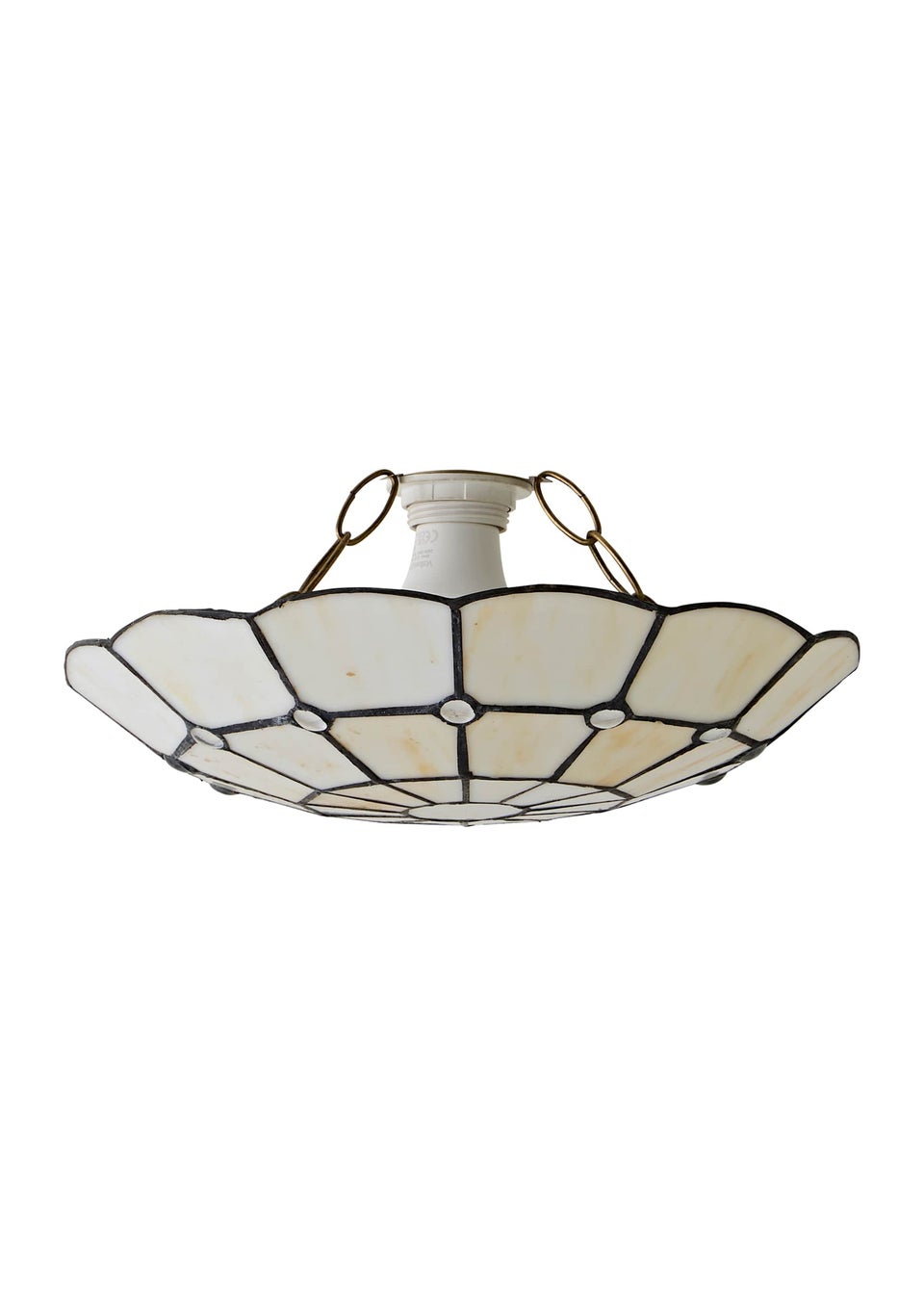 ValueLights Tiffany Cortez Glass Uplighter Easy Fit Ceiling Lampshade