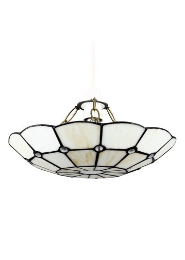 ValueLights Tiffany Cortez Glass Uplighter Easy Fit Ceiling Lampshade