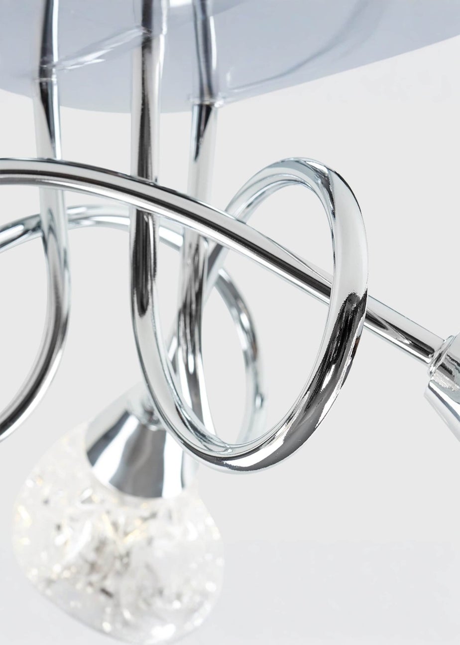 ValueLights Astley Chrome 3 Way Crossover Ceiling Light