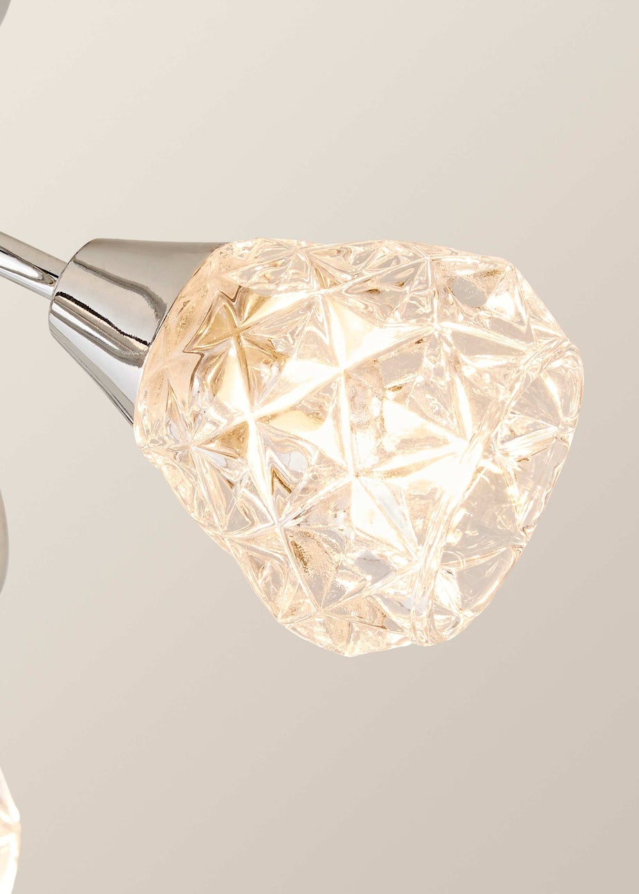 ValueLights Astley Chrome 3 Way Crossover Ceiling Light