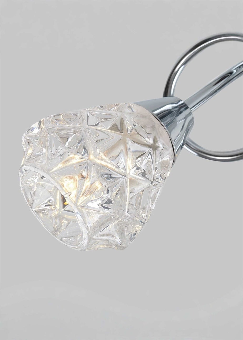 ValueLights Astley Chrome 3 Way Crossover Ceiling Light