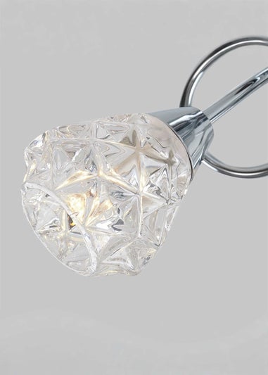 ValueLights Astley Chrome 3 Way Crossover Ceiling Light