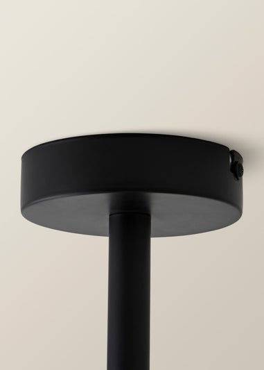 ValueLights Luiggi Matte Black 3 Way Black Bar Ceiling Light