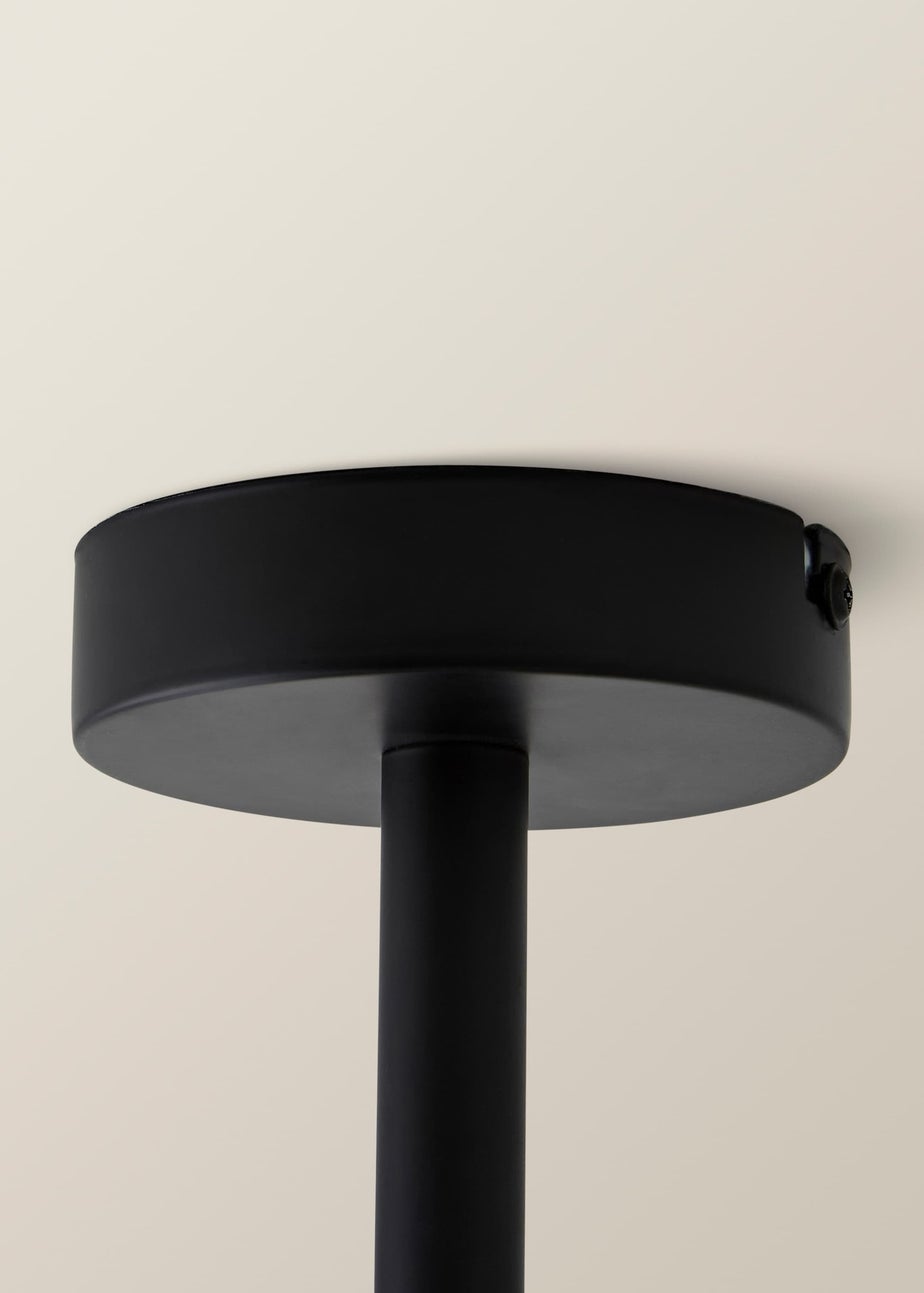 ValueLights Luiggi Matte Black 3 Way Black Bar Ceiling Light
