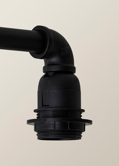 ValueLights Luiggi Matte Black 3 Way Black Bar Ceiling Light