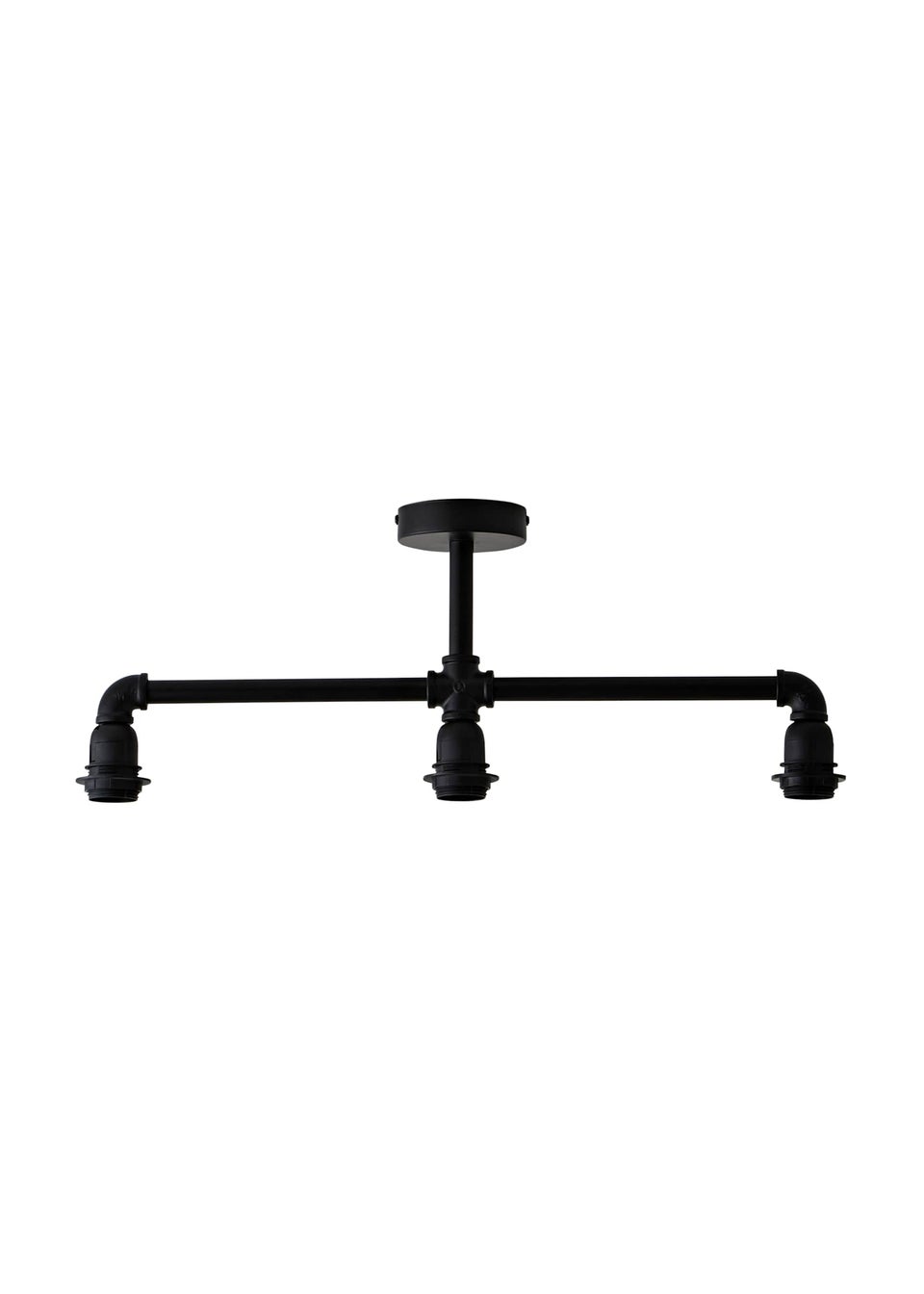ValueLights Luiggi Matte Black 3 Way Black Bar Ceiling Light