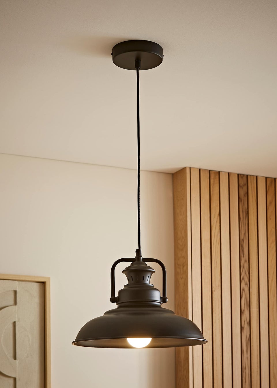 ValueLights Duomo Black Dome Ceiling Light