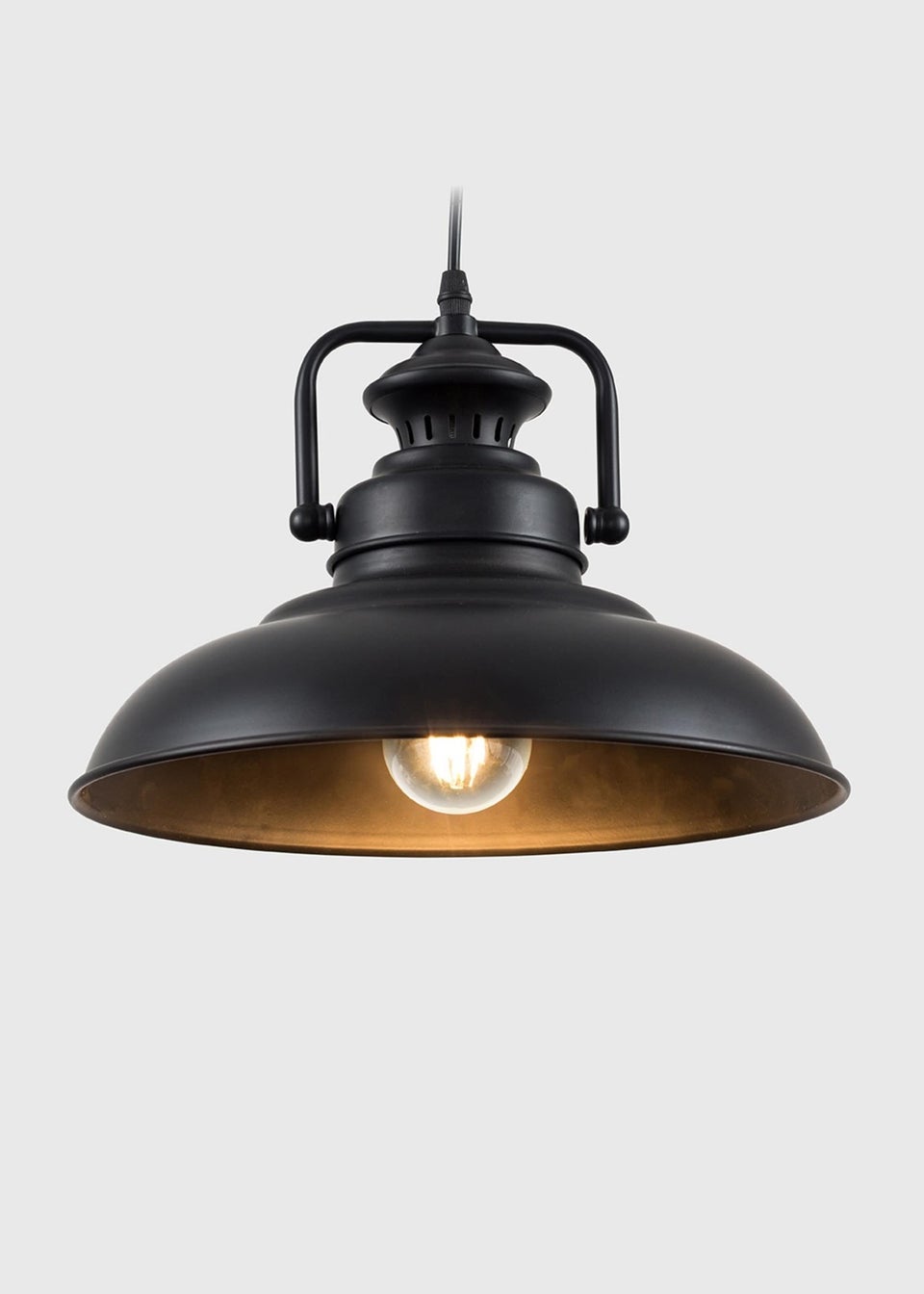 ValueLights Duomo Black Dome Ceiling Light