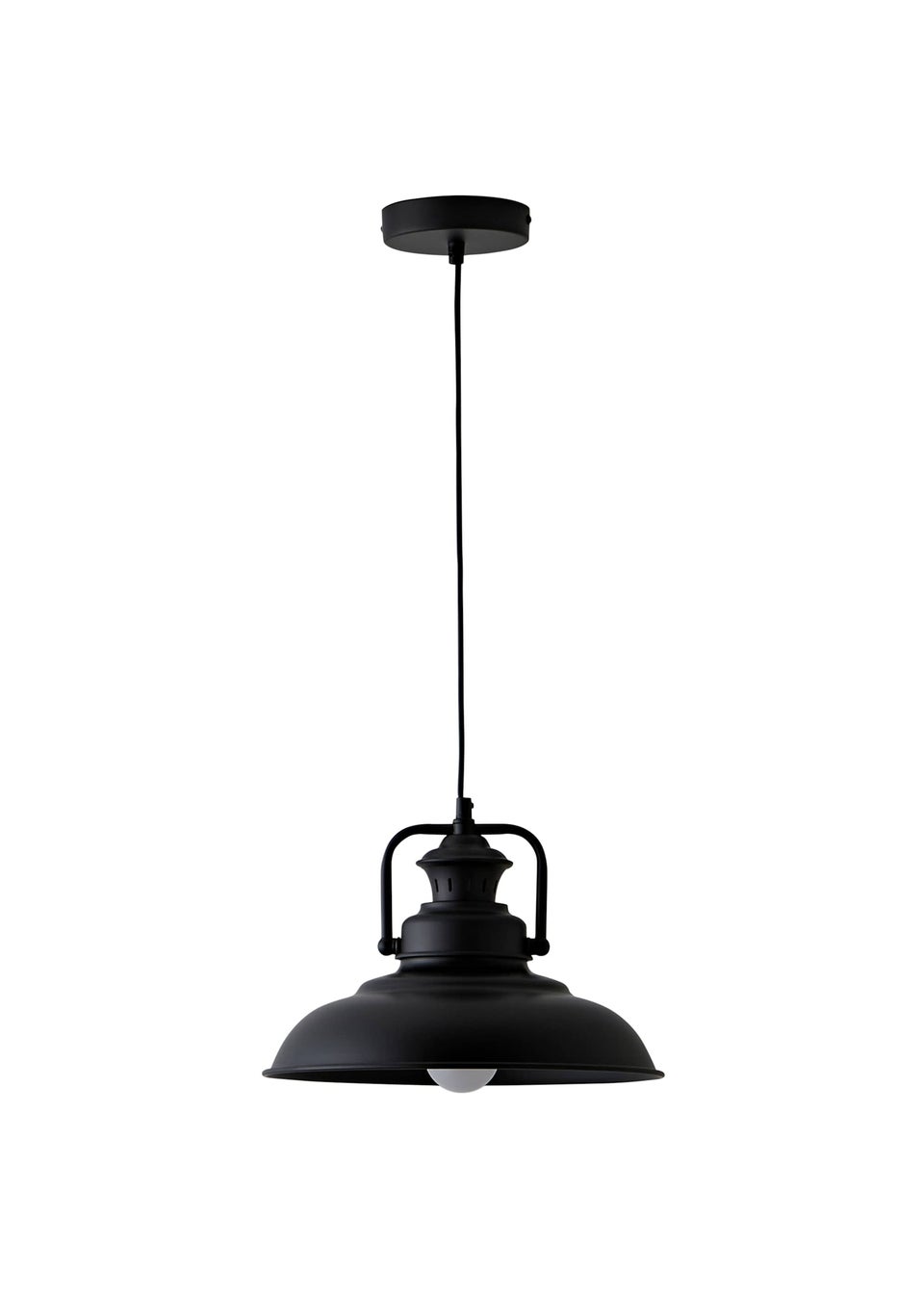 ValueLights Duomo Black Dome Ceiling Light